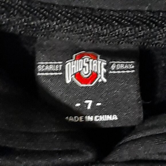 OSU SCARLET GRAY YOUTH Pullover Hoodie Black, Big Spellout Front Sweatshirt, 7 - Picture 5 of 10